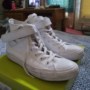White Leather Converse